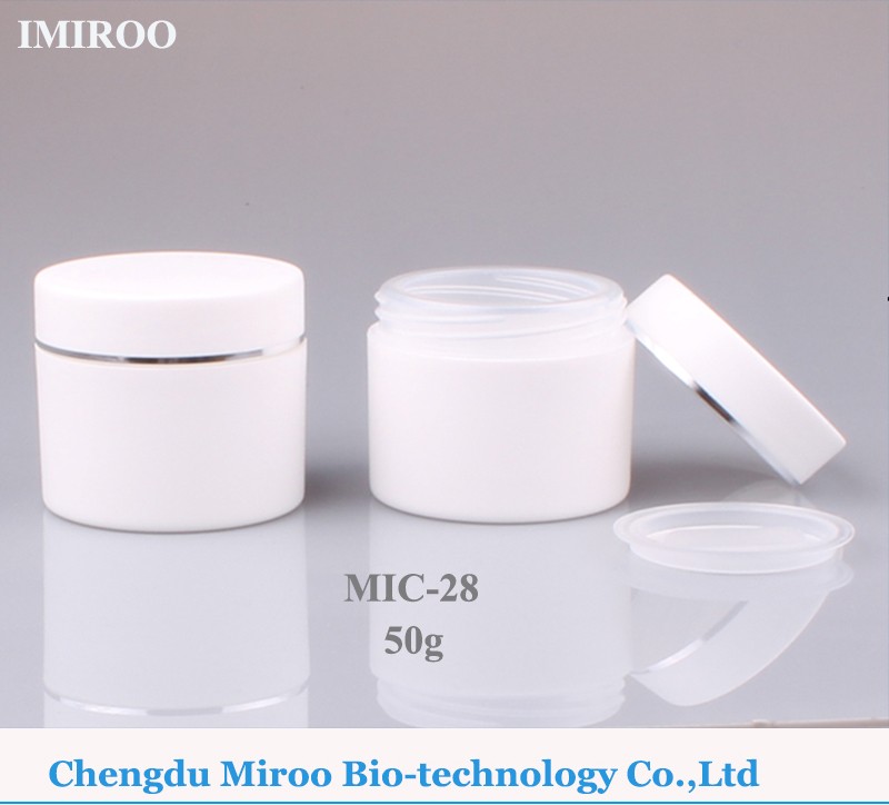 1oz 1.7oz 30ml 50ml Empty Lotion Scrub Cream Containers White Double Wall Straight Base Cream Jar With Lids and Inner Liner