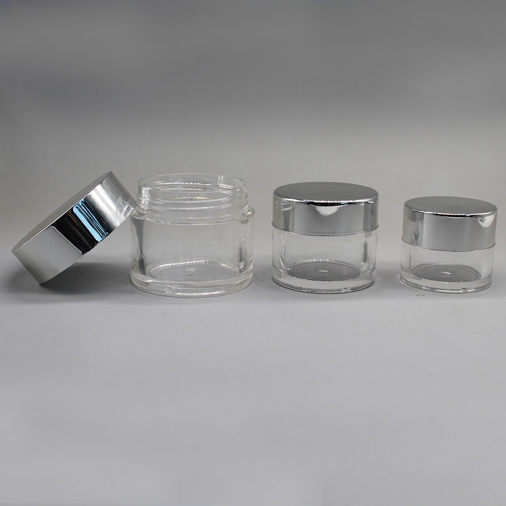 1oz 1.7oz round clear empty mini jars acrylic dip powder jar