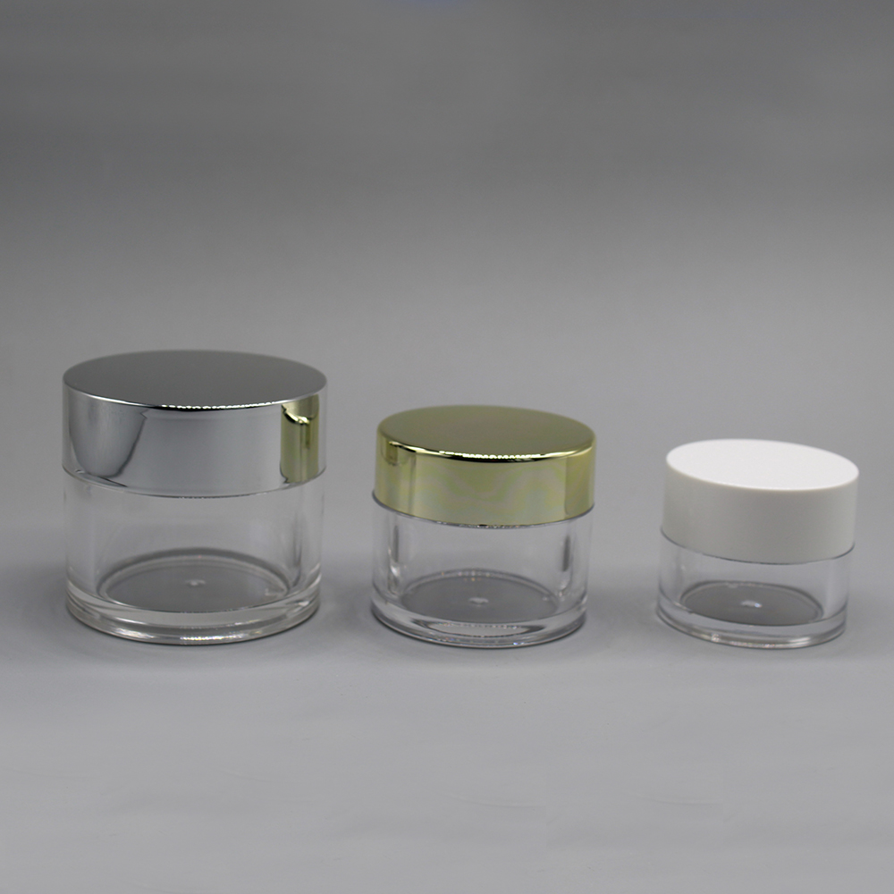 1oz 1.7oz round clear empty mini jars acrylic dip powder jar