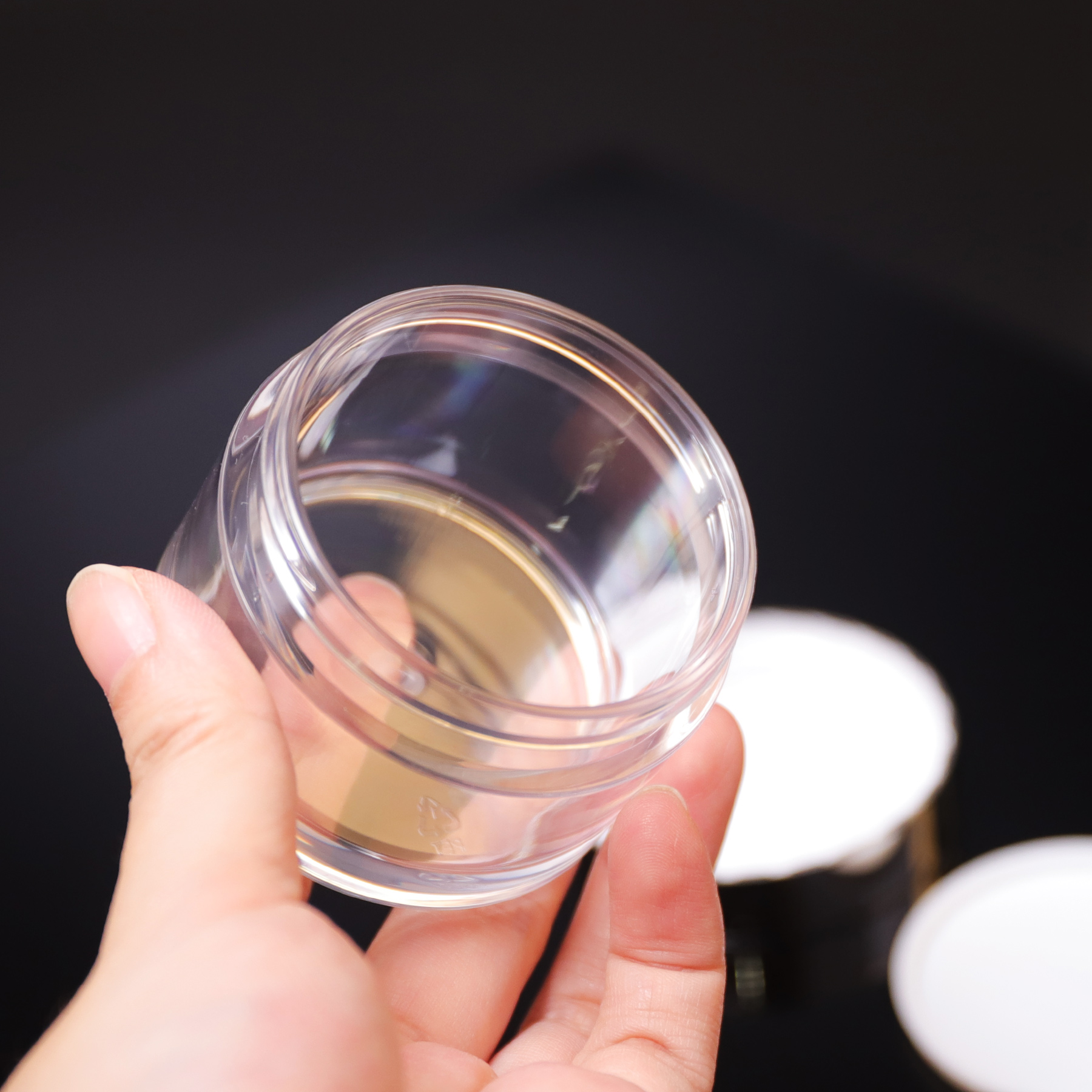 1oz 15g 30g Wholesale Custom Cosmetic Containers Clear Plastic Jar PET Luxury Cream Container Pot