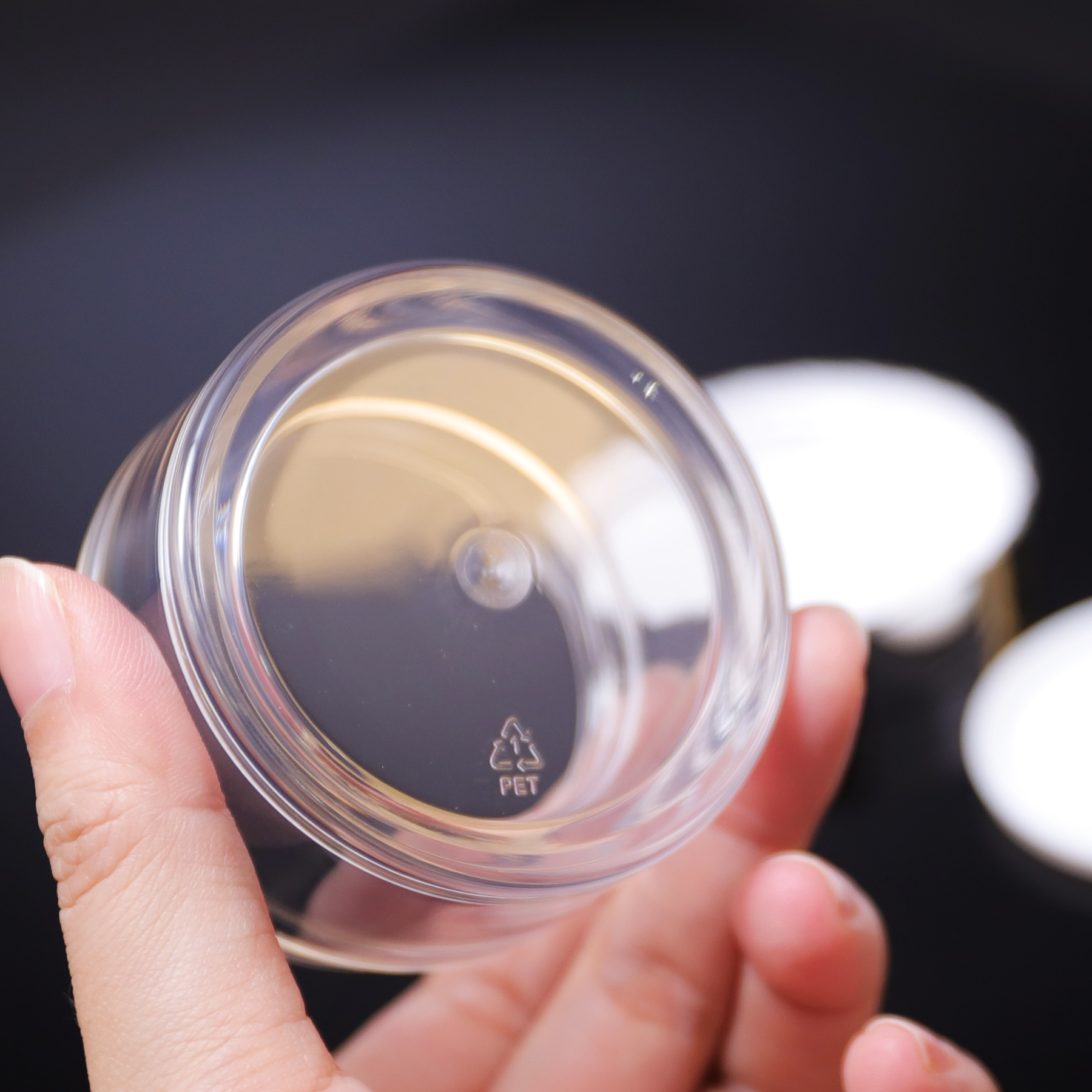 1oz 15g 30g Wholesale Custom Cosmetic Containers Clear Plastic Jar PET Luxury Cream Container Pot