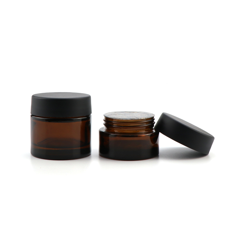1oz 2 oz 3oz 4oz custom logo child resistant cap weed amber glass jar for weed