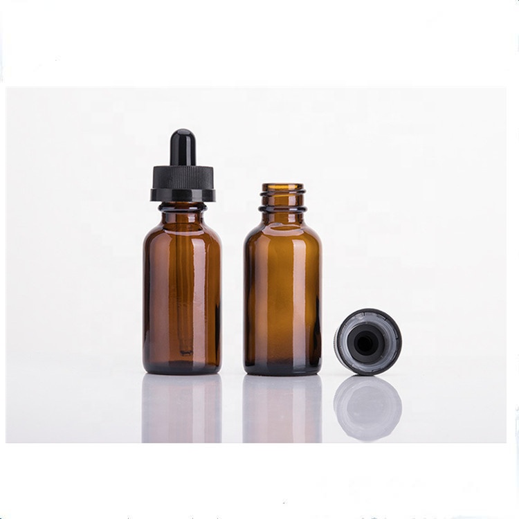1oz 2 oz 4 oz.5oz cobalt blue/amber/brown/clear long pipette childproof boston round glass dropper bottles 30ml