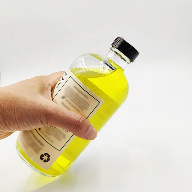 1oz 2 oz 4oz 8oz 16oz Clear Amber Boston Round Glass Bottle for Juice Beverage Lotion