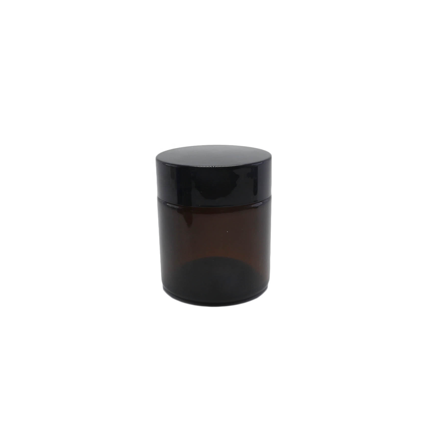 1oz 2oz 20ml 30 ml 50ml 60ml 100ml empty cosmetic cream amber glass jar with aluminum metal lid GJ-CC36