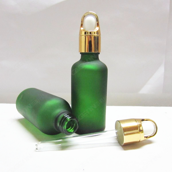 1oz 2oz 30ml 60ml cosmetic essential oil Matt Black Boston Round glass dropper bottle with 1ml Calibrated Glass droppe