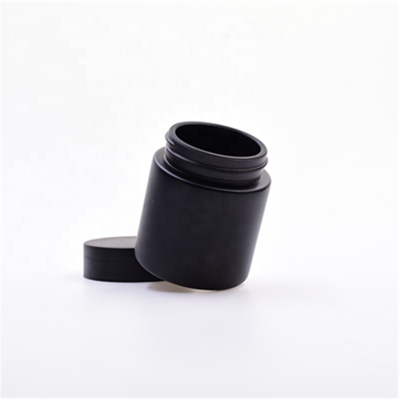 1oz 2oz 3oz 4oz 30ml 60ml 90ml black round cosmetic jars cbd flower packaging candle holder child proof glass jars and bottles