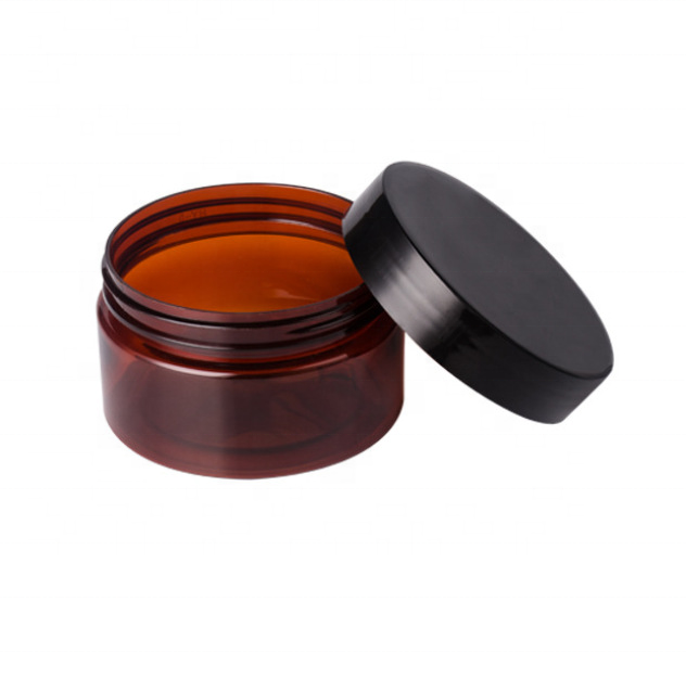 1oz 2oz 3oz 4oz 5oz 6oz 7oz 8oz amber jars black jars with black color cap for cosmetic packing