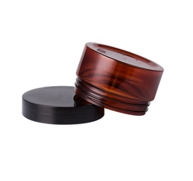 1oz 2oz 3oz 4oz 5oz 6oz 7oz 8oz amber jars black jars with black color cap for cosmetic packing