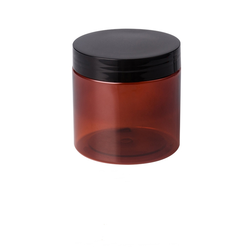 1oz 2oz 3oz 4oz 5oz 6oz 7oz 8oz amber jars black jars with black color cap for cosmetic packing