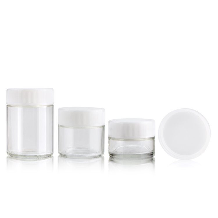 1oz 2oz 3oz 4oz 5oz 8oz Child resistant glass concentrate jar /container with black cap