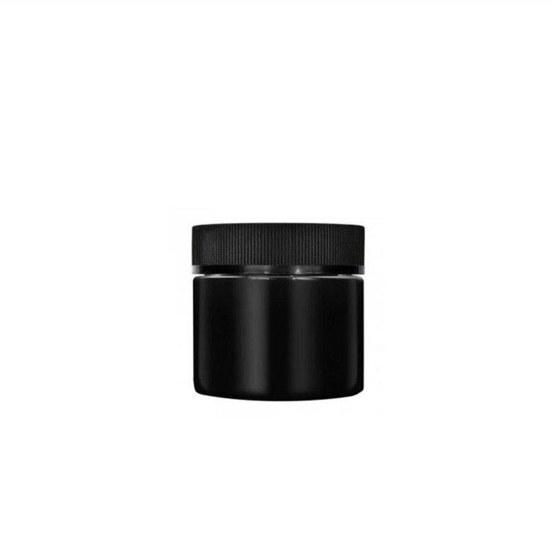 1oz 2oz 3oz 4oz 5oz 8oz childproof matte gloss black UV glass jars with child resistant lids
