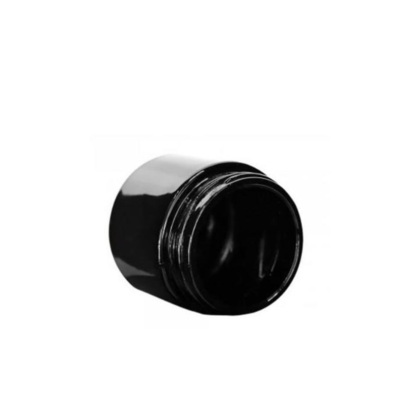 1oz 2oz 3oz 4oz 5oz 8oz childproof matte gloss black UV glass jars with child resistant lids