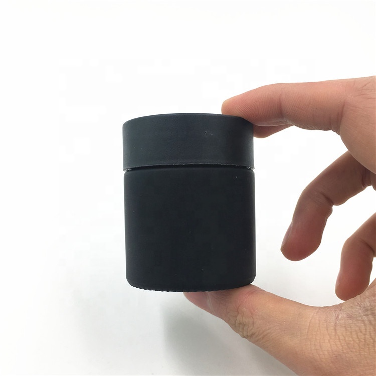 1oz 2oz 3oz 4oz 5oz 8oz matte black child proof container glass jar with child proof lid