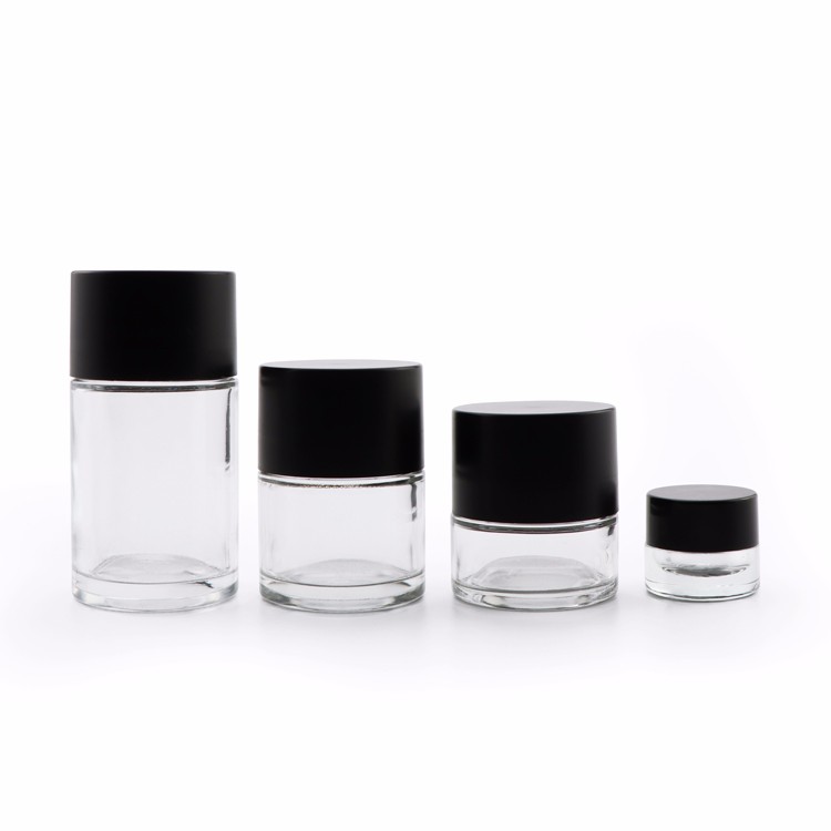 1oz 2oz 3oz 4oz 5oz 8oz medical clear smell proof glass jar child proof packaging