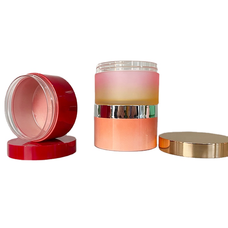 1oz 2oz 3oz 4oz 5oz Cosmetic Packaging Clear Pet Plastic Cream Jar with Plastic lid