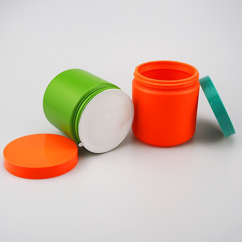 1oz 2oz 3oz 4oz 8oz 16oz HDPE PE Poly plastic jar with aluminum foil induction liner