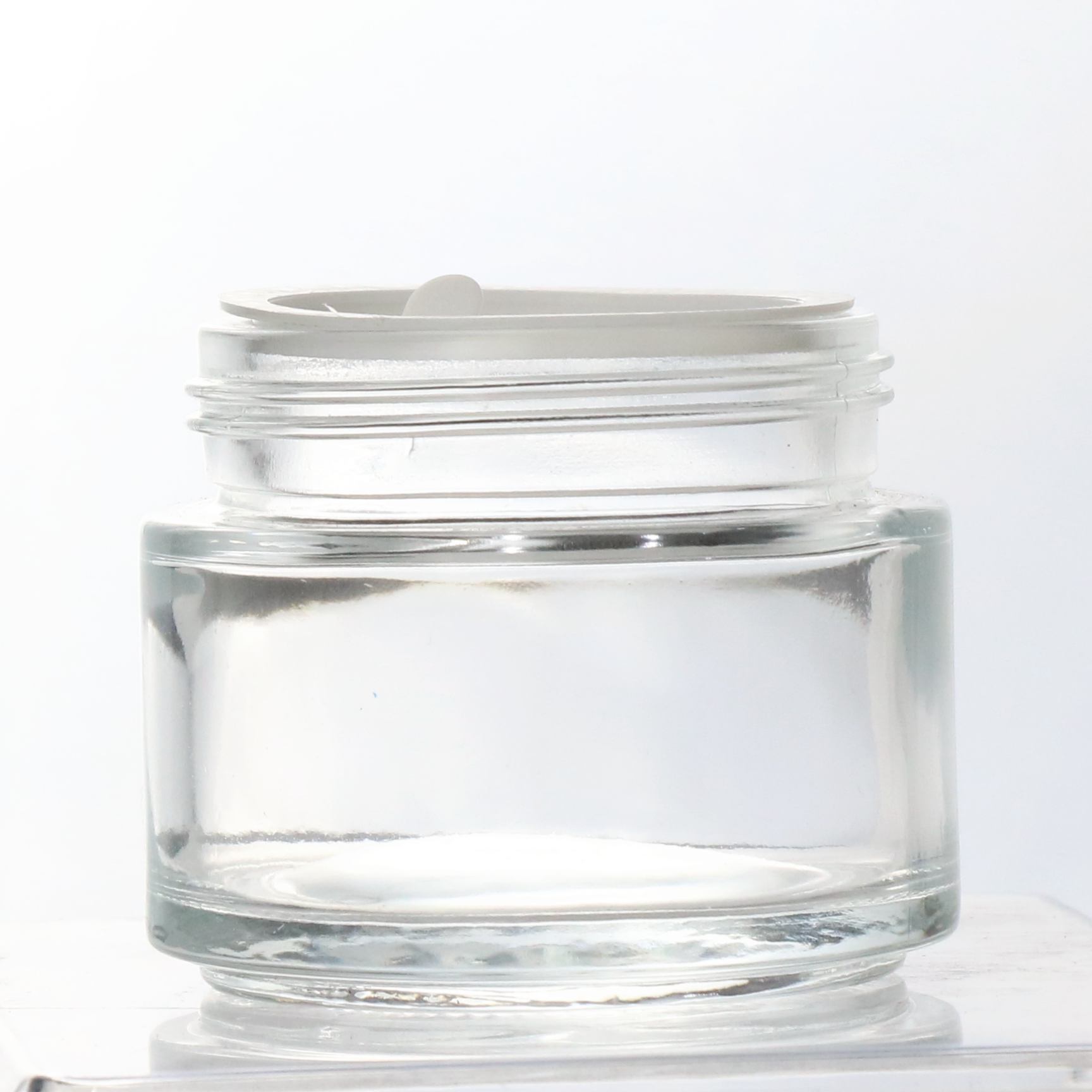 1oz 2oz 3oz 4oz 8oz wide mouth clear glass jar with screw cap for cream