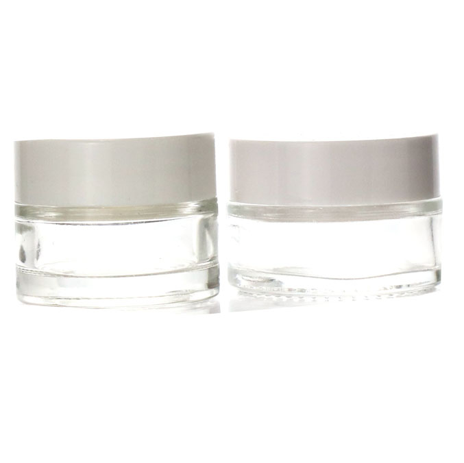 1oz 2oz 3oz 4oz 8oz wide mouth clear glass jar with screw cap for cream