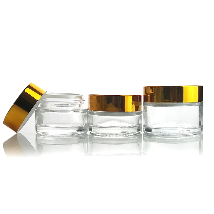 1oz 2oz 3oz 4oz 8oz wide mouth clear glass jar with screw cap for cream