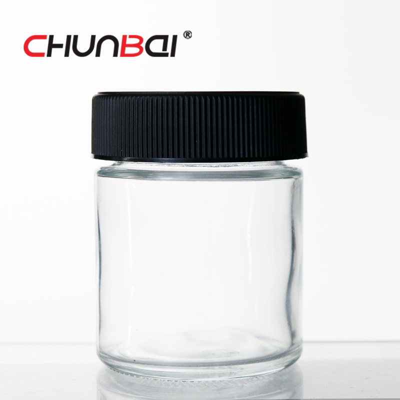 1oz 2oz 3oz 4oz Childproof glass jar with childproof cap
