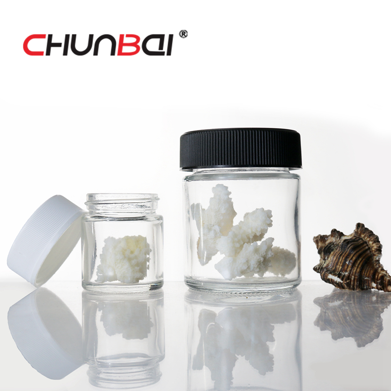 1oz 2oz 3oz 4oz Childproof glass jar with childproof cap