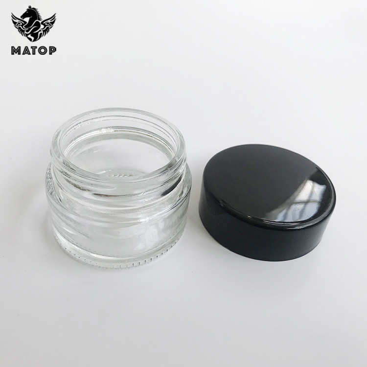 1oz 2oz 3oz 4oz Glass jar glass bottle child proof container with child resistant cap lid