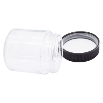 1oz 2oz 3oz 4oz child resistant round smell proof glass jar with plastic lid