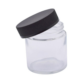 1oz 2oz 3oz 4oz child resistant round smell proof glass jar with plastic lid