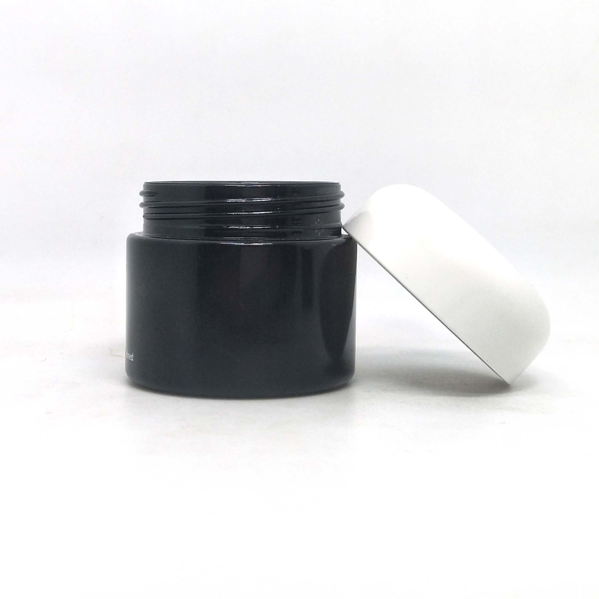 1oz 2oz 3oz 4oz round empty face cream ultra dark violet glass jar medicine packaging container