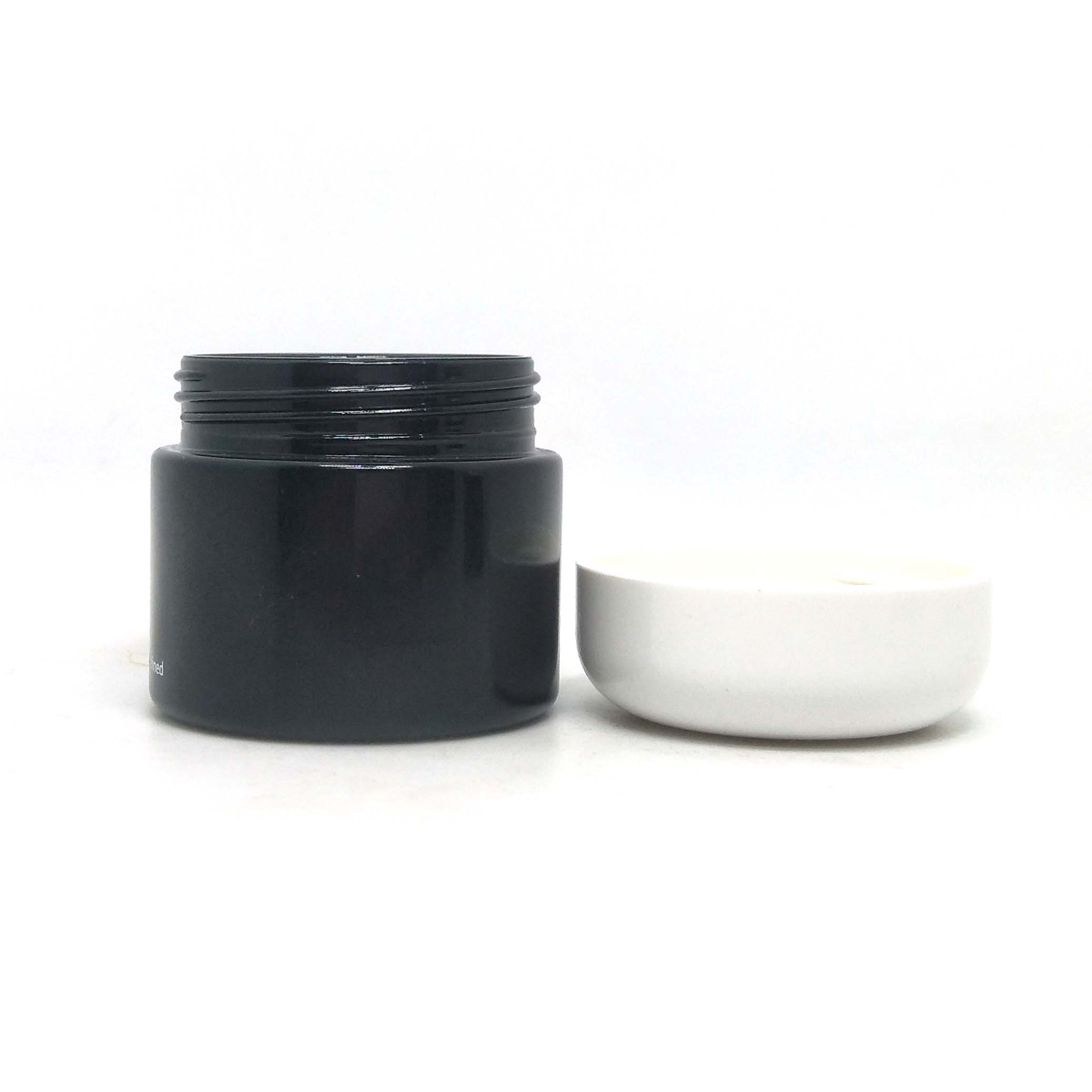 1oz 2oz 3oz 4oz round empty face cream ultra dark violet glass jar medicine packaging container