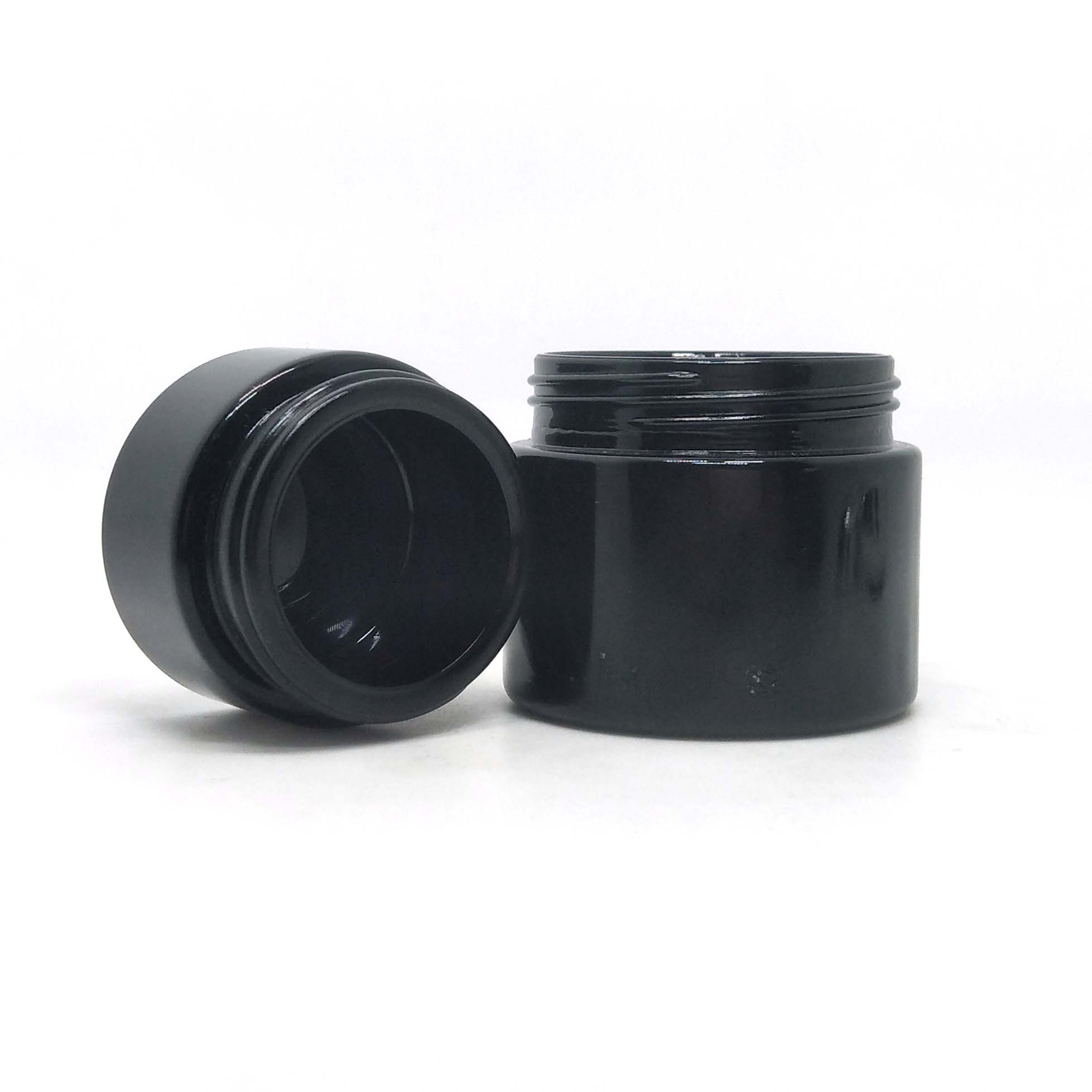 1oz 2oz 3oz 4oz round empty face cream ultra dark violet glass jar medicine packaging container