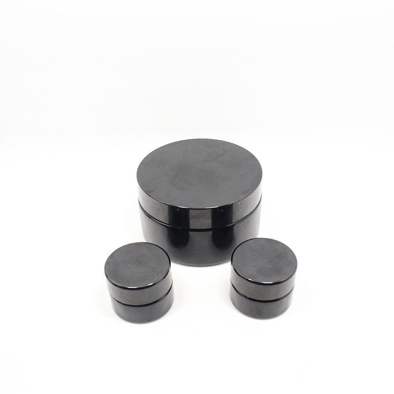 1oz 2oz 3oz 4oz screw cap wide mouth ultra violet black glass cosmetic skincare jars