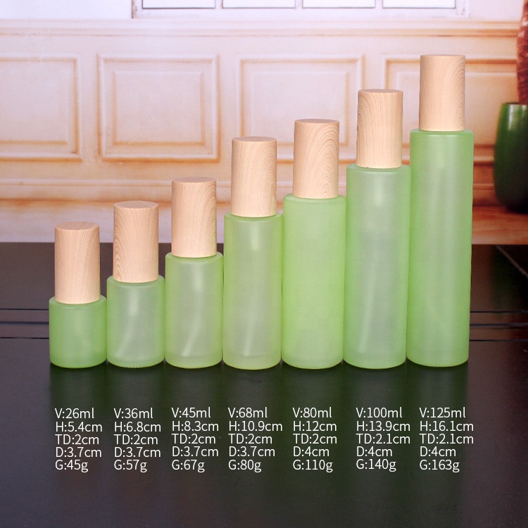 1oz 2oz 3oz cosmetic packaging glass dropper bottle liquid essence bottle with bamboo lid
