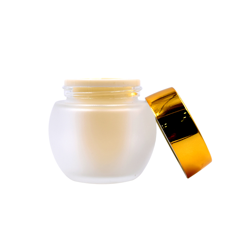 1oz 2oz 3oz luxury empty high grade globe frosted double wall glass cream jar cosmetic jar cream