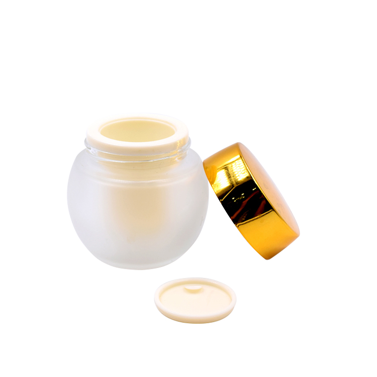 1oz 2oz 3oz luxury empty high grade globe frosted double wall glass cream jar cosmetic jar cream