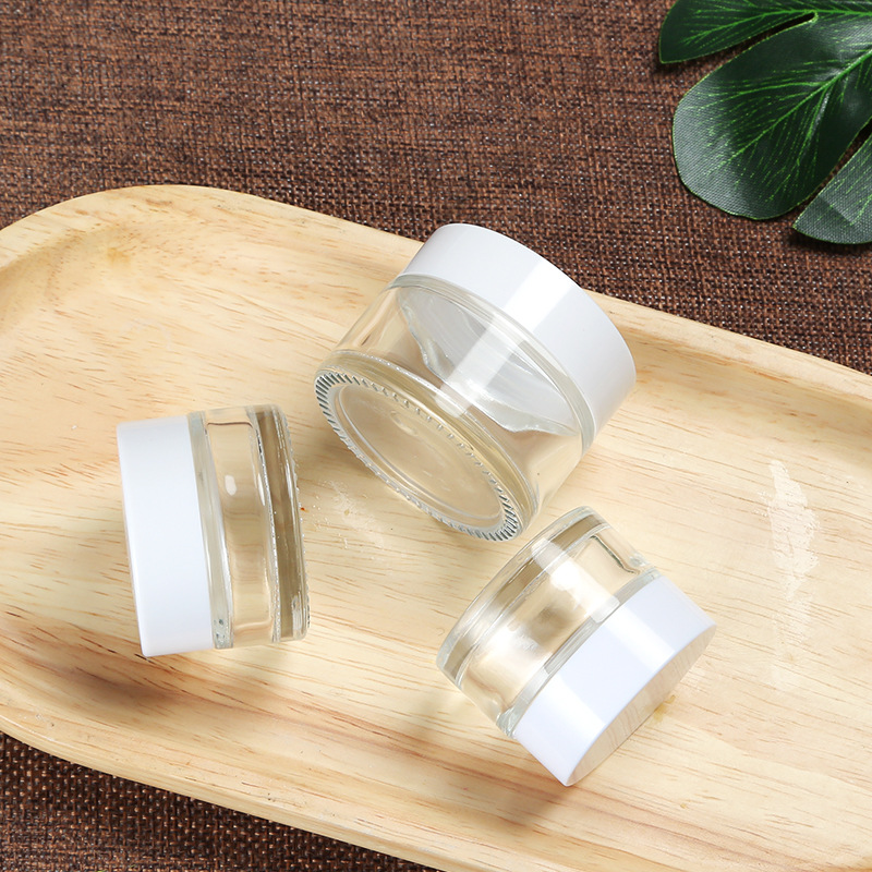 1oz 2oz 4 oz 8oz cosmetic jar clear 100g glass cream jar