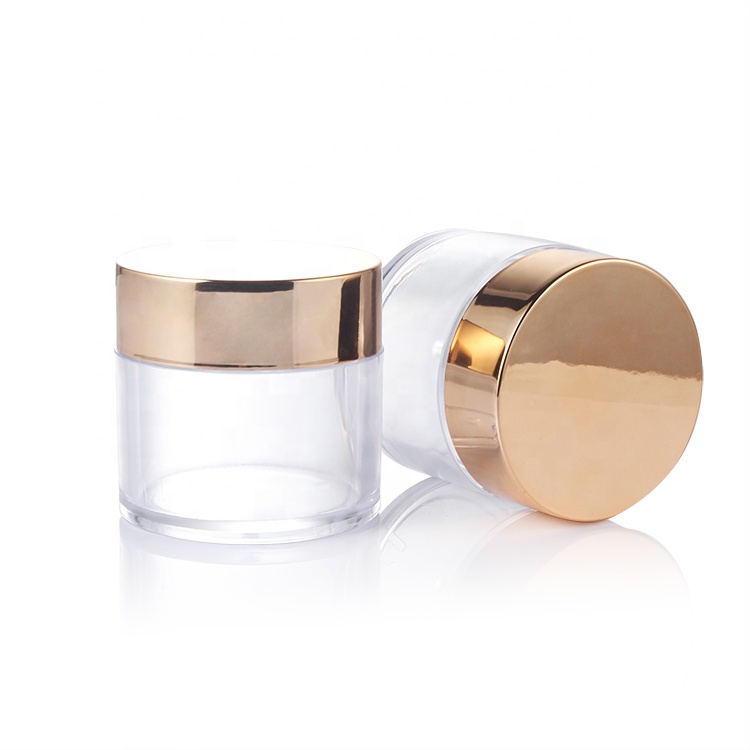 1oz 2oz 4oz 16oz Eco Friendly Skin Care Cosmetics Containers and Packaging Cream Jar with Gold Sliver Lid