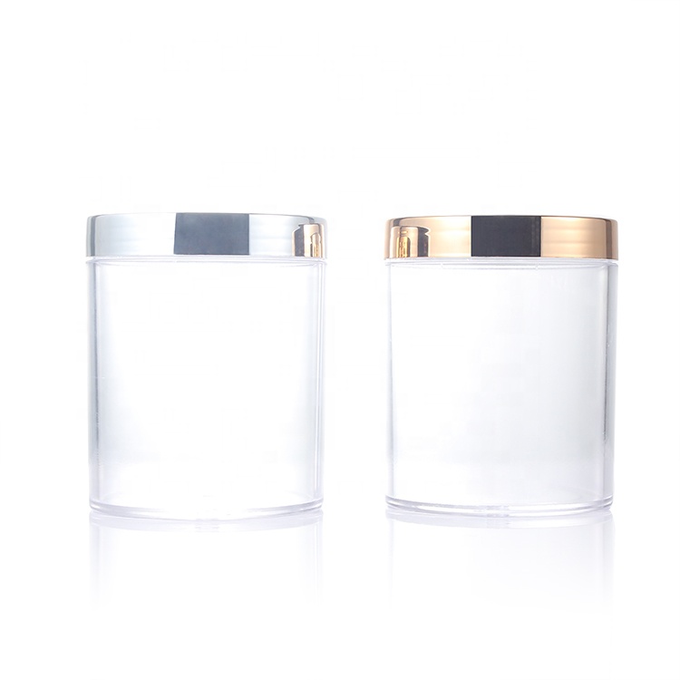 1oz 2oz 4oz 16oz Eco Friendly Skin Care Cosmetics Containers and Packaging Cream Jar with Gold Sliver Lid
