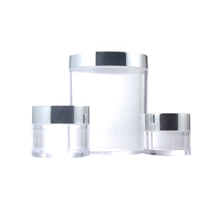 1oz 2oz 4oz 16oz Eco Friendly Skin Care Cosmetics Containers and Packaging Cream Jar with Gold Sliver Lid