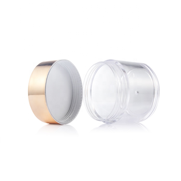 1oz 2oz 4oz 16oz Eco Friendly Skin Care Cosmetics Containers and Packaging Cream Jar with Gold Sliver Lid
