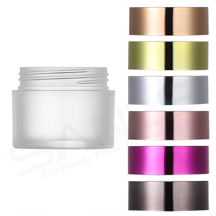 1oz 2oz 4oz 16oz Luxury Cosmetic Packaging Empty OEM Cosmetic Containers Frosted cosmetic jar with gold lid