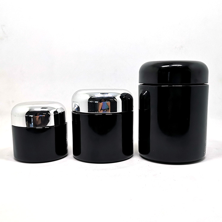 1oz 2oz 4oz 6oz 8oz 16oz 32oz UV dark violet glass cosmetic jar for CBD cream packaging