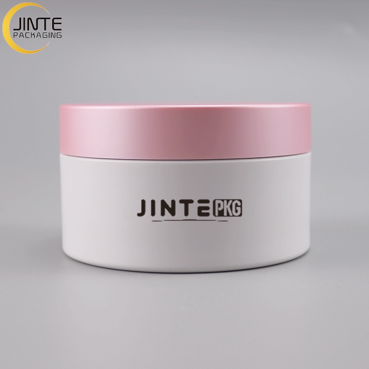 1oz 2oz 4oz 6oz 8oz Envases de cosmeticos Custom Matte white jar with pink color lids PETG plastic cream jar