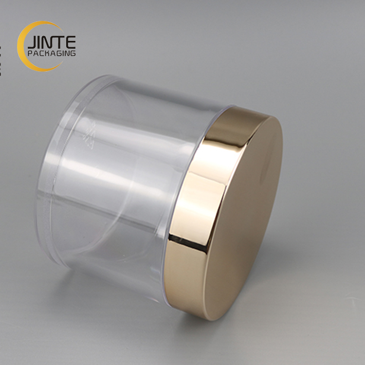1oz 2oz 4oz 6oz 8oz Jinte Packaging Container Cosmetics Transparent PETG jar with gold cap for Hair Mask products