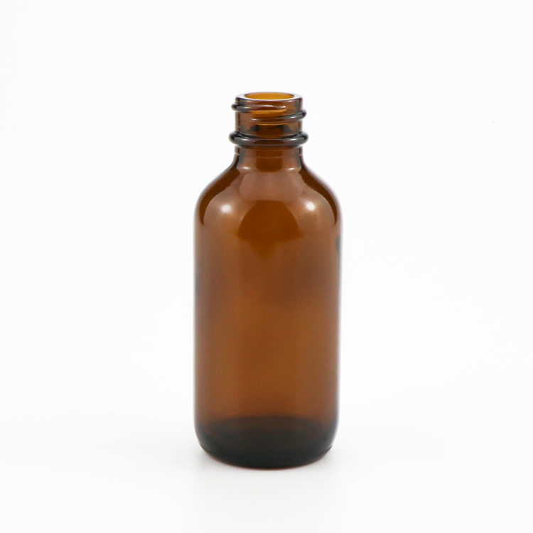 1oz 2oz 4oz 6oz 8oz clear Boston Round Glass Bottle with black Glass Dropper/black cap
