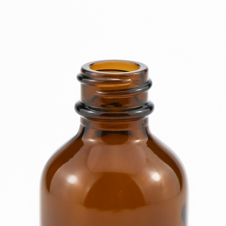 1oz 2oz 4oz 6oz 8oz clear Boston Round Glass Bottle with black Glass Dropper/black cap