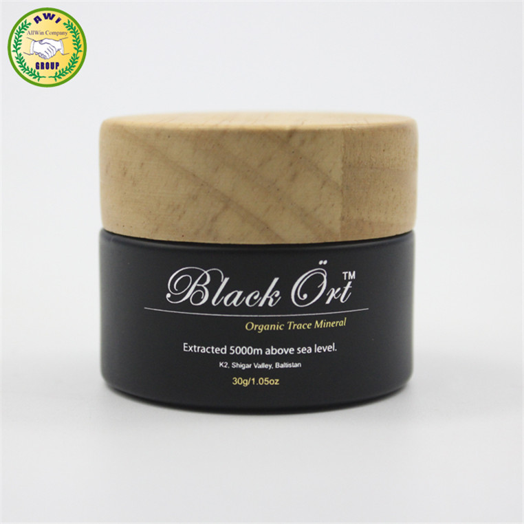 1oz 2oz 4oz 6oz 8oz frosted bamboo cosmetic glass cream jar with wooden cap 5ml recycled face cream jar bamboo lid with engrave