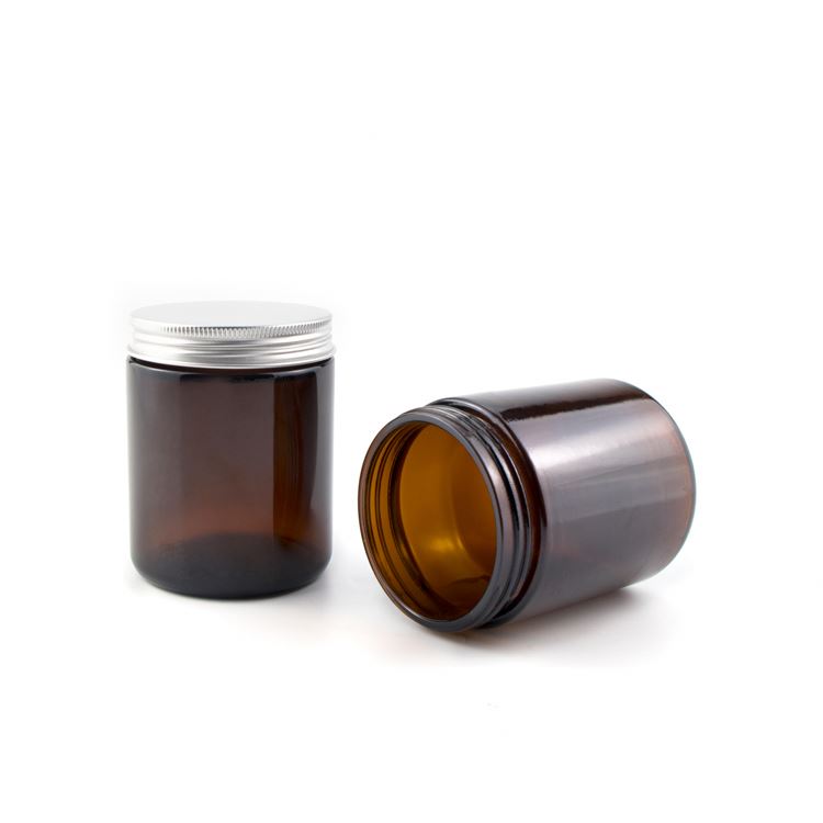 1oz 2oz 4oz 6oz 8oz makeup container 60ml 120 ml empty screw top amber round glass cosmetic face cream jars