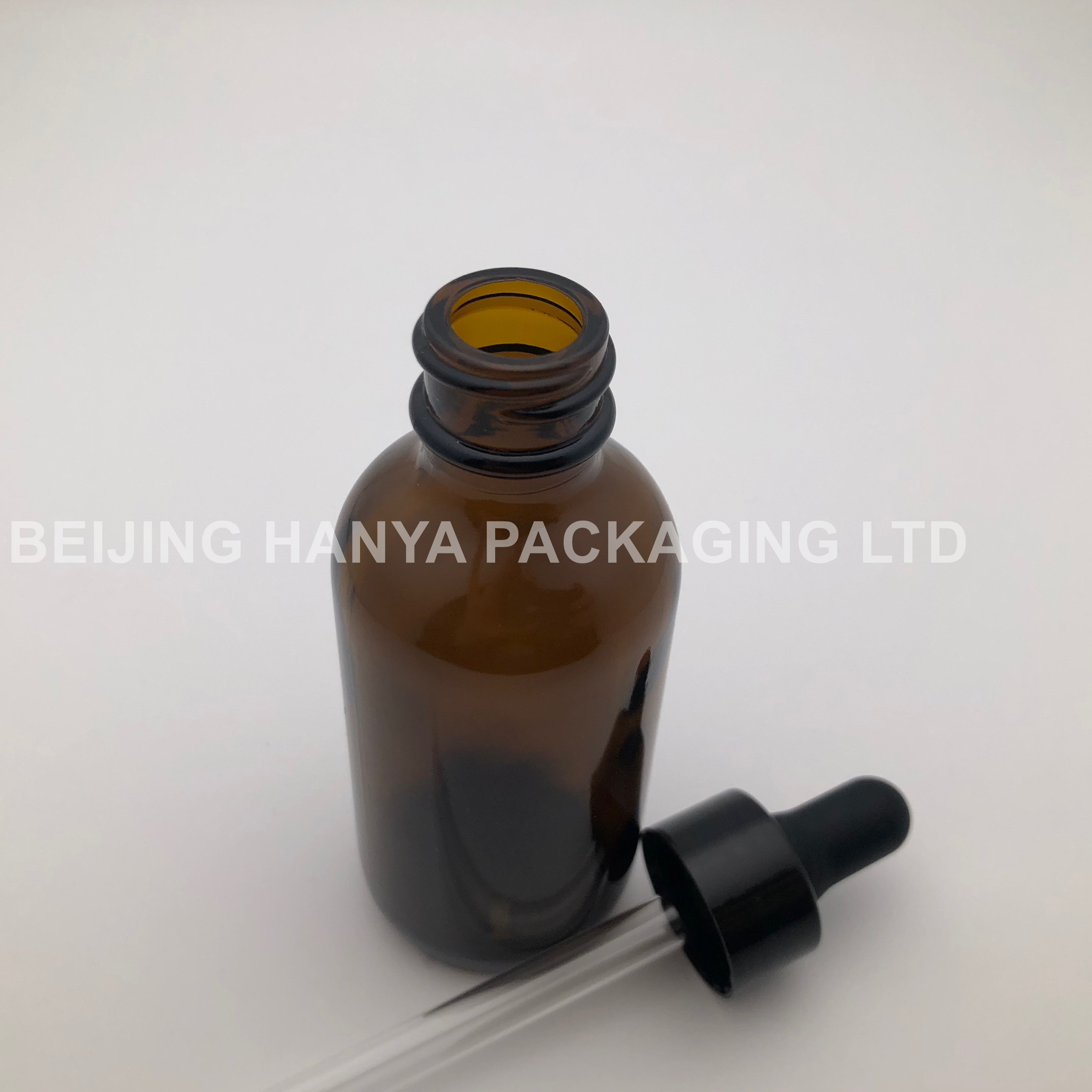 1oz, 2oz, 4oz, 8oz Clear / Amber Boston Round Glass Bottle Wholesale Price